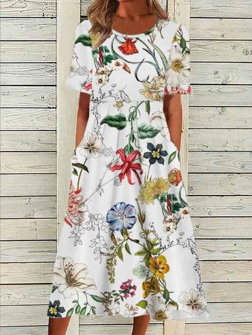 Floral Print Midi Dress