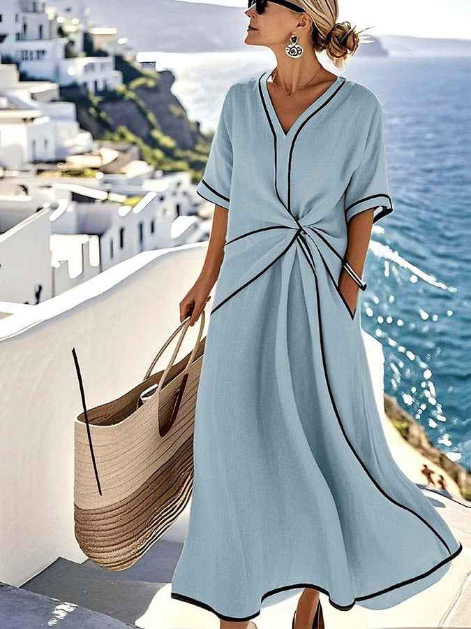 Twist-Front Maxi Dress