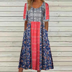 Boho Print Midi Dress