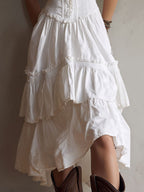 Boho Corset Tiered Midi Dress - Eliza Blake