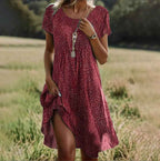 Short Sleeve Summer Midi Dress