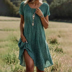 Short Sleeve Summer Midi Dress