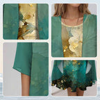 Layered Open-Front Midi Dress