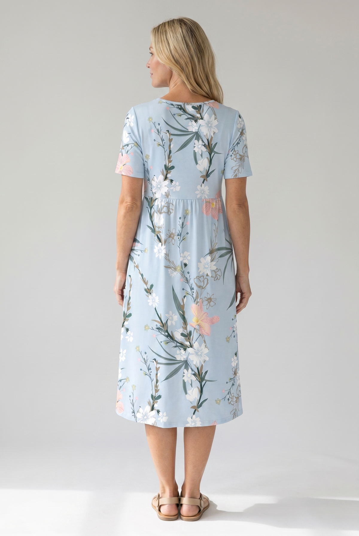 Floral Print Midi Dress - Eliza Blake