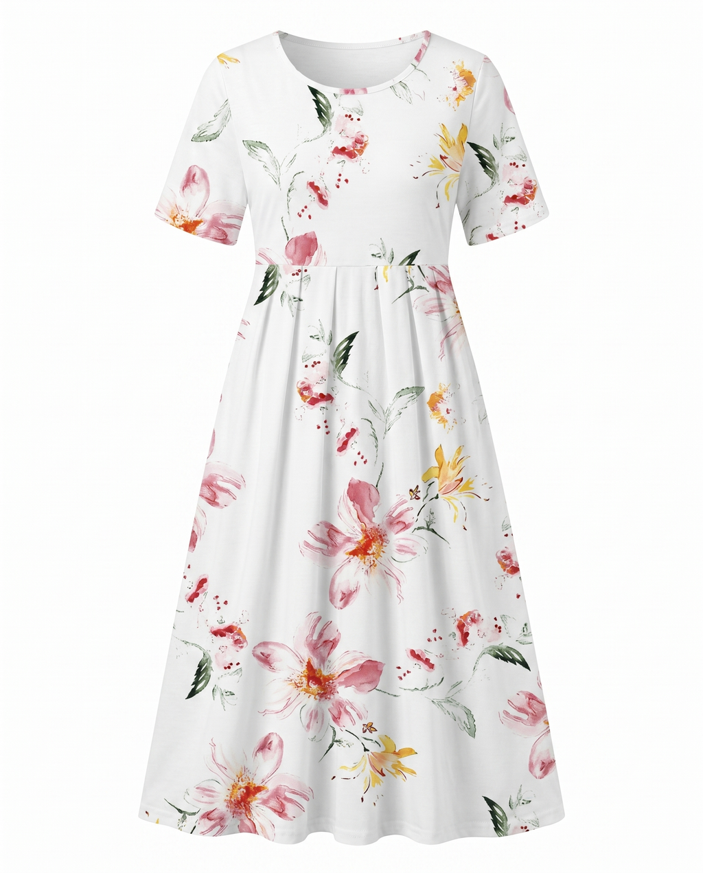 Floral Print Midi Dress - Eliza Blake