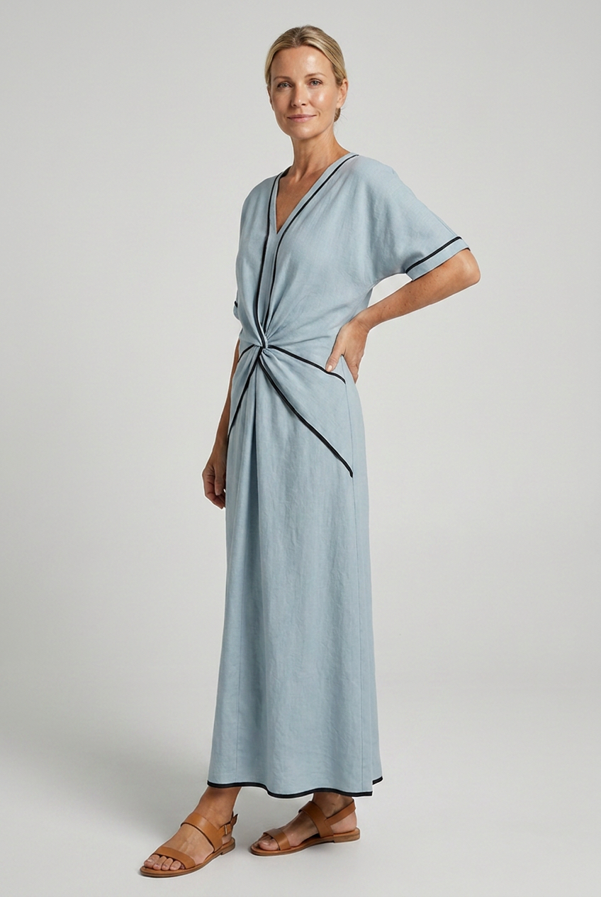 Twist-Front Maxi Dress - Eliza Blake