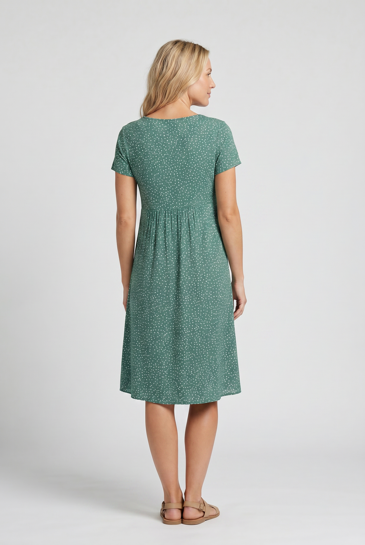 Short Sleeve Summer Midi Dress - Eliza Blake
